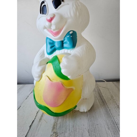 Vintage Sun Hill‎ 28" Easter rabbit bunny egg blow mold lawn spring Easter decor - Picture 5 of 9